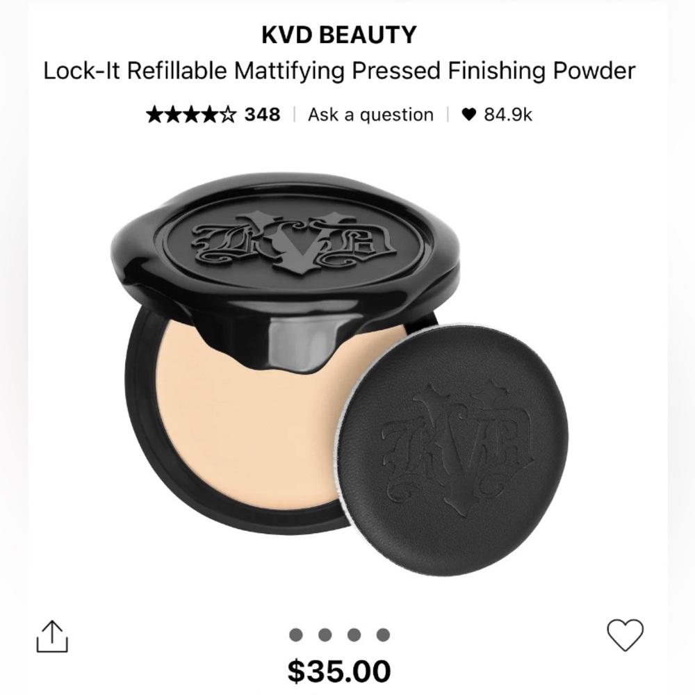BNIB KVD Lock-it Finishing Powder Light-Medium 8g
